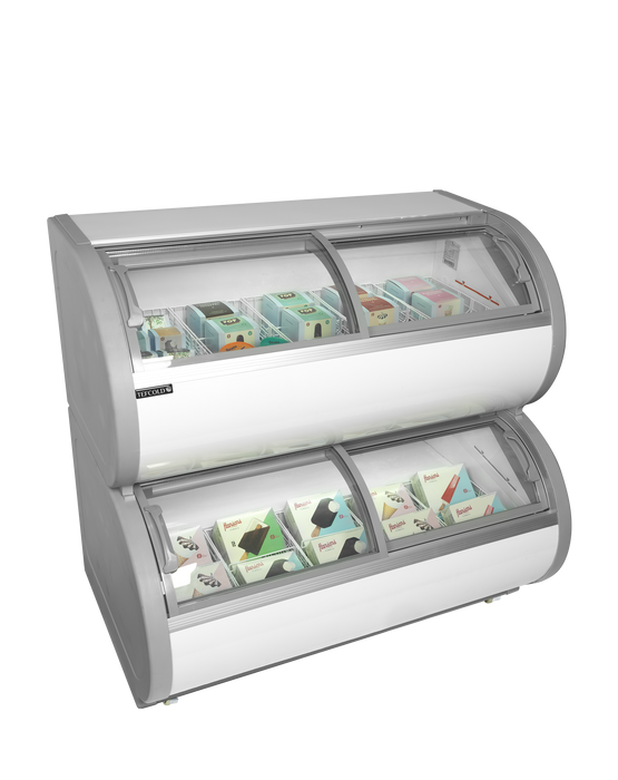 Tefcold TD500 Two Level Display Freezer White