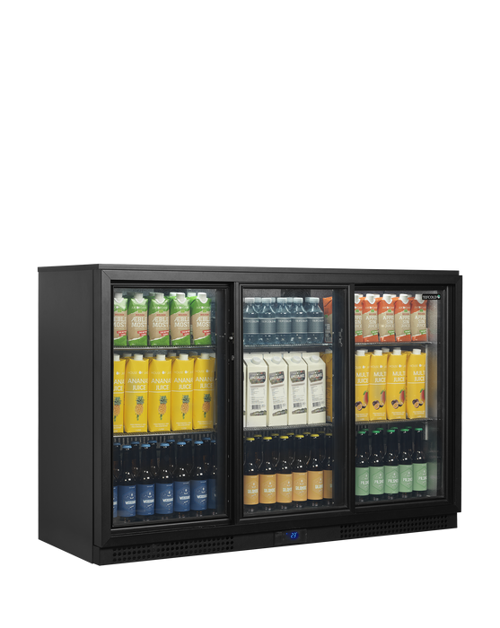 Tefcold BA30S Black Back Bar Sliding Door Bottle Cooler