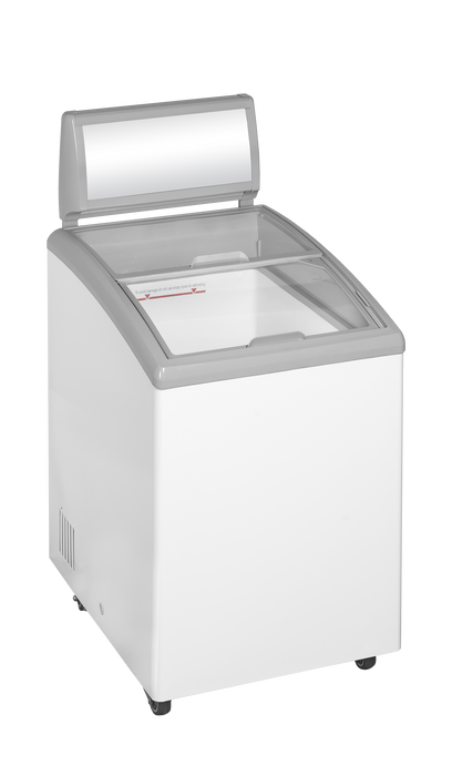 Sliding Curved Glass Lid Chest Freezer Chest Freezer With Illuminated Canopy TEFCOLD