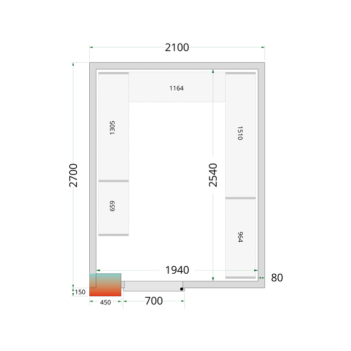 Tefcold CRPF2127 Walk in Chiller Room