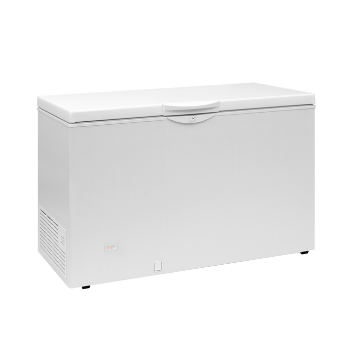 Tefcold EBC45 Solid Lid White Chest Cooler with Castors - Capacity 349 Litres