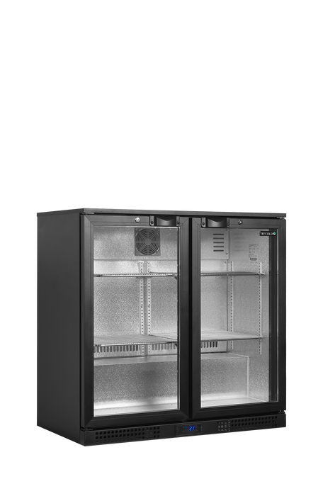 Tefcold BA21H Black Back Bar Hinged Door Bottle Cooler