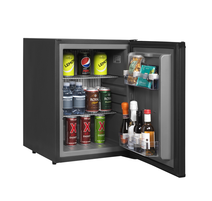 Tefcold TM42 Black Silent Minibar with Solid Door with 2 Shelves