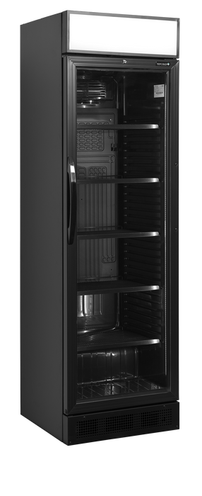 Tefcold CEV425CP BLACK Glass Door Fridge