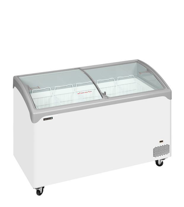 Ice Cream Freezer Chest Freezer With Curved Sliding Glass Lids