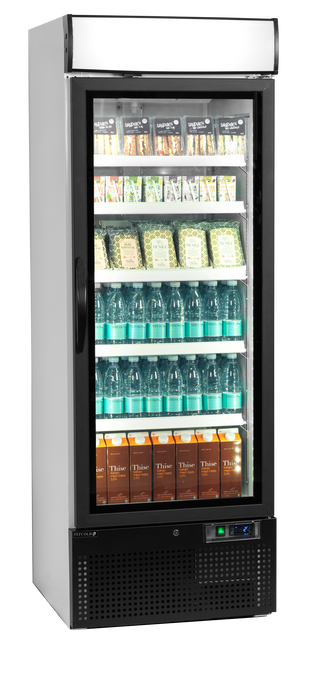 Tefcold NC2500G Glass Single Door Display Fridge with Light Canopy