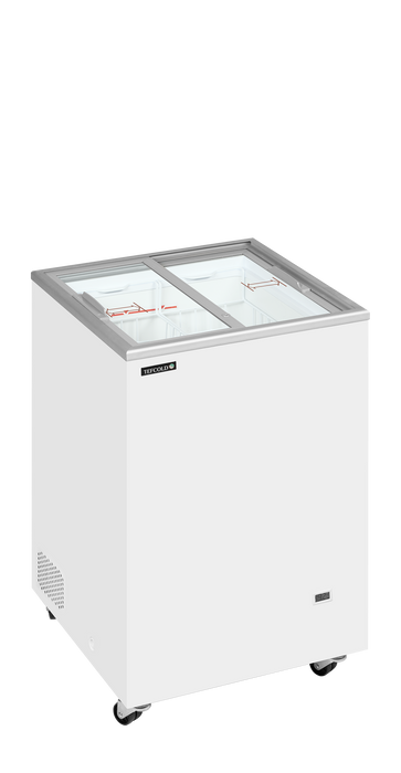 Ice Cream Freezer Chest Freezer With Flat Sliding Glass Lids TEFCOLD