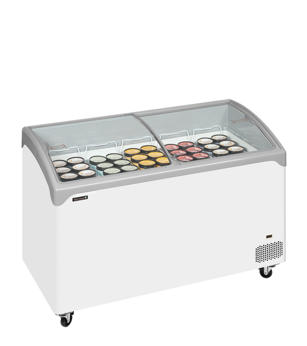 Sliding Curved Glass Lid Chest Freezer TEFCOLD