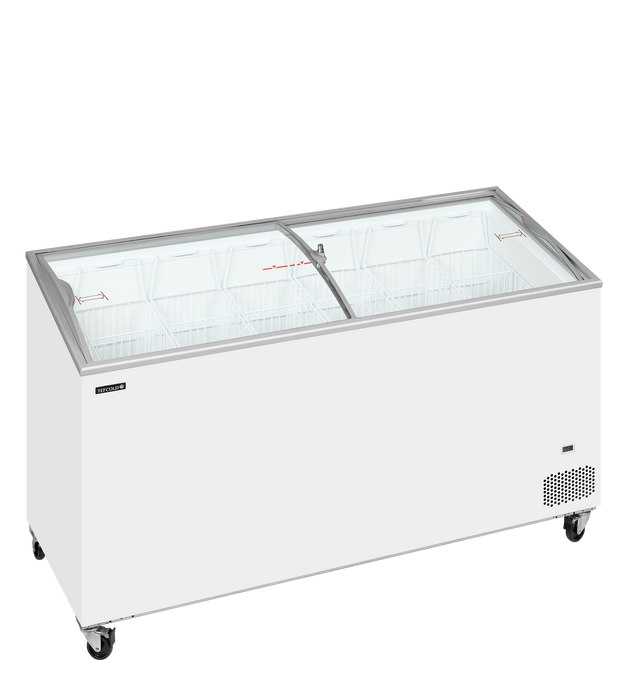 Sliding Curved Glass Lid Chest Freezer TEFCOLD