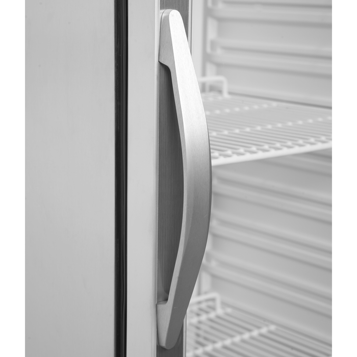 Tefcold UR400SG Stainless Steel Glass Door Merchandiser with LED Interior Light