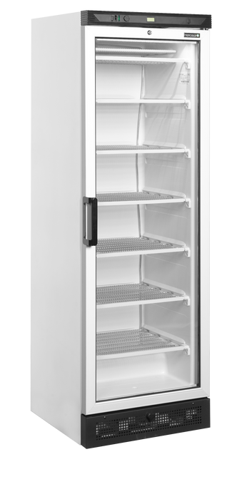 Tefcold UFFS371G 300 Ltr Upright Single Glass Door White Display Freezer