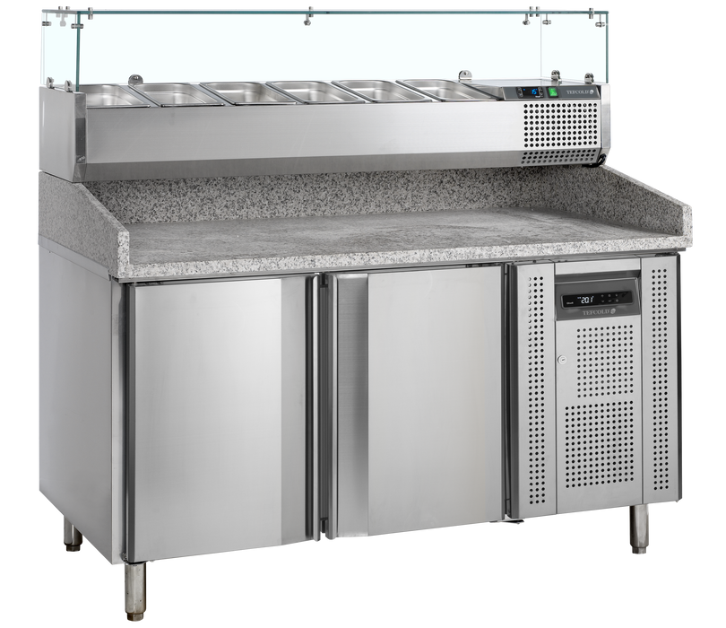 Tefcold PT1200+VK38-150 Refrigerated Preparation Counter With Topping Shelf