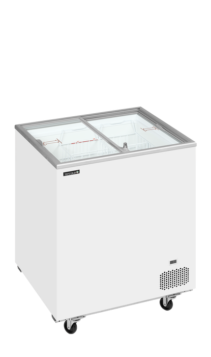 Ice Cream Freezer Chest Freezer With Flat Sliding Glass Lids TEFCOLD
