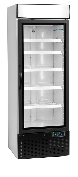 Tefcold NC2500G Glass Single Door Display Fridge with Light Canopy