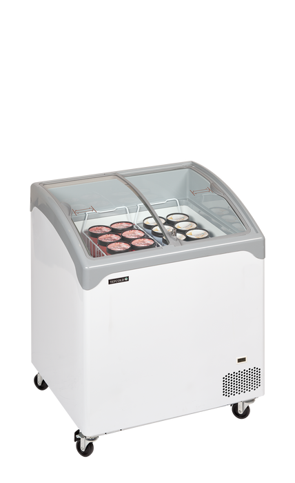 Ice Cream Freezer Elegant Chest Freezer With Curved Sliding Glass Lids
