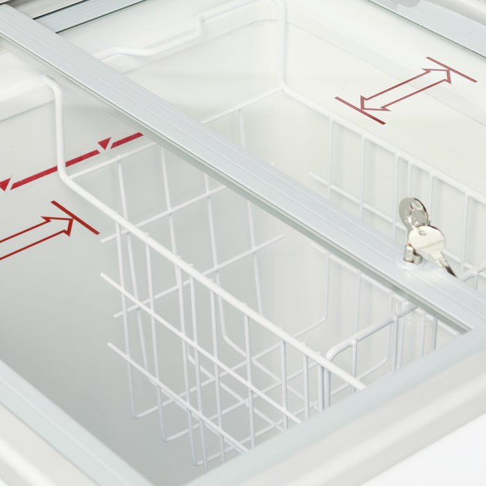 Ice Cream Freezer Chest Freezer With Flat Sliding Glass Lids TEFCOLD