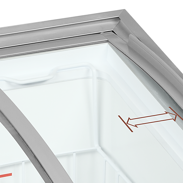 Sliding Curved Glass Lid Chest Freezer Sliding Curved Glass Lid Chest Freezer