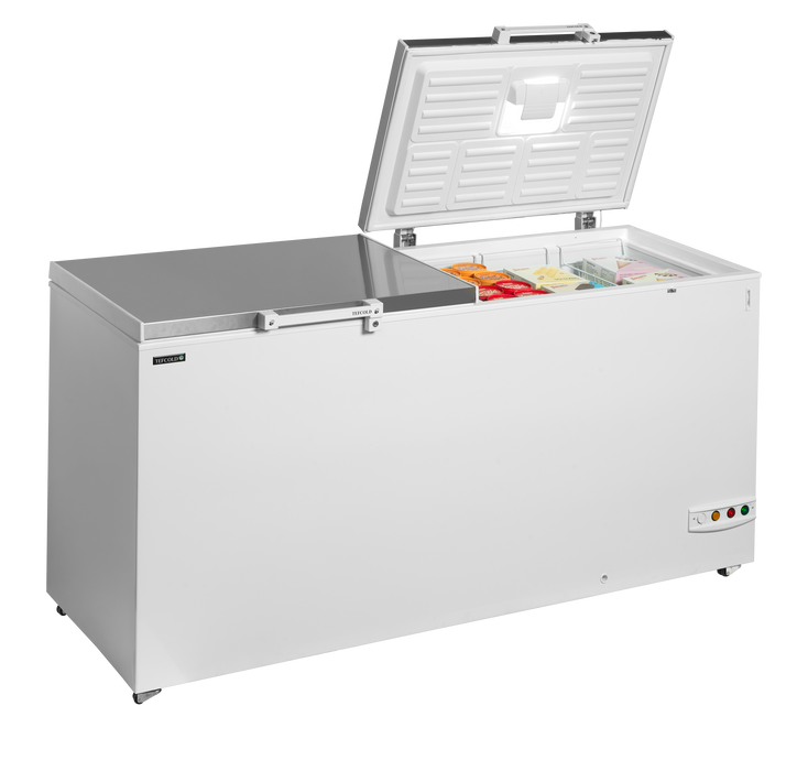 Solid Lid Chest Freezer Chest Freezer With Two Piece Lid TEFCOLD