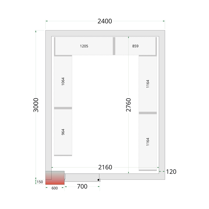 Tefcold CRNF2430 Freezer Room