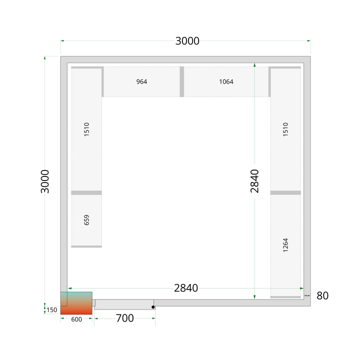 Tefcold CRPF3030 Integrated Coldroom