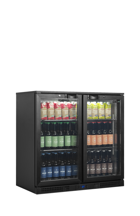 Tefcold BA21H Black Back Bar Hinged Door Bottle Cooler