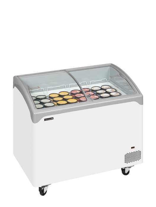 Ice Cream Freezer Elegant Chest Freezer With Curved Sliding Glass Lids