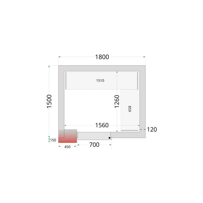 Tefcold CRNF1815 Walk in Freezer Room with Optional Shelving