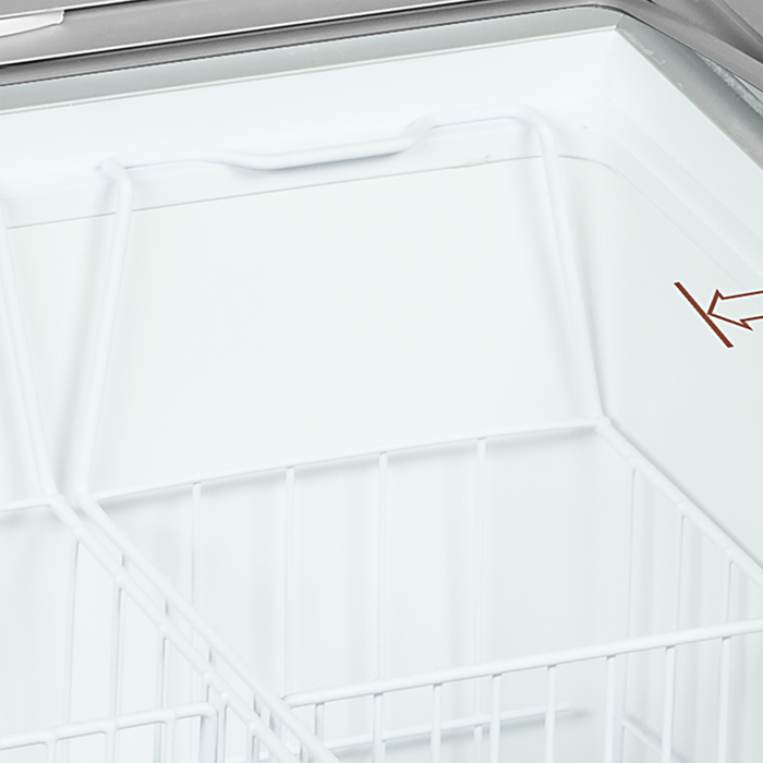 Sliding Curved Glass Lid Chest Freezer TEFCOLD