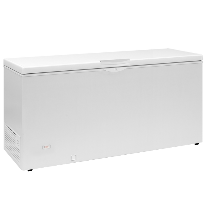 Tefcold EBC61 Solid Lid White Chest Cooler with Castors - Capacity 472 Litres