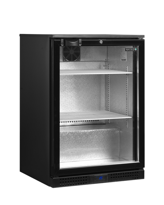 Tefcold DB126H Black Back Bar Bottle Cooler with Single Hinged Door