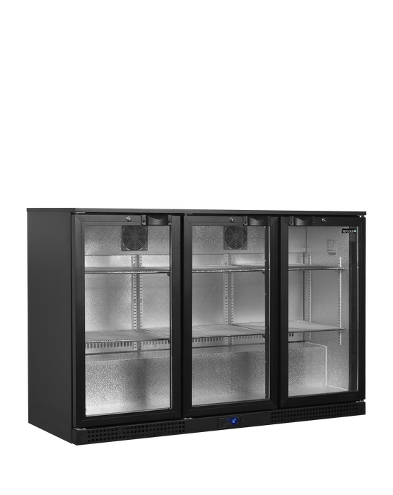 Tefcold BA31H Black Hinged Triple Door Bottle Cooler