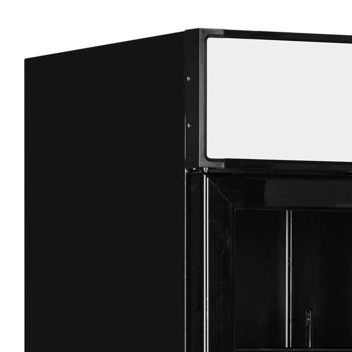 Glass Door Merchandiser Elegant Display Chiller With Canopy TEFCOLD