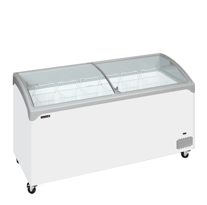 Sliding Curved Glass Lid Chest Freezer TEFCOLD