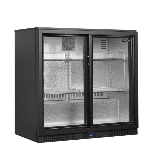 Tefcold BA21S Black Back Bar Sliding Door Bottle Cooler