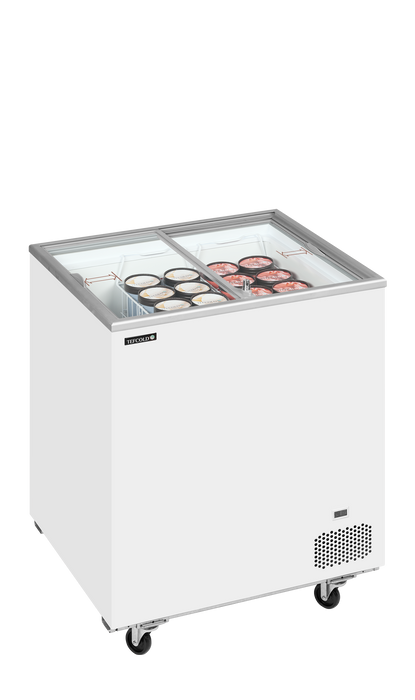 Ice Cream Freezer Chest Freezer With Flat Sliding Glass Lids TEFCOLD