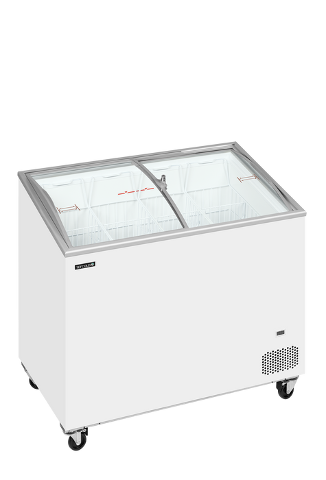 Tefcold IC301SCEB Sliding Curved Glass Lid Chest Freezer