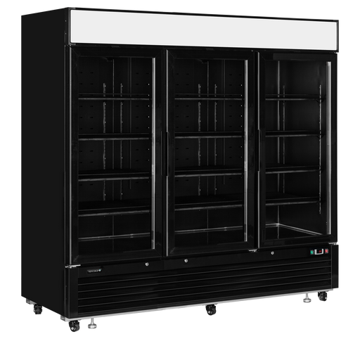 Glass Door Merchandiser Elegant Display Chiller With Canopy TEFCOLD