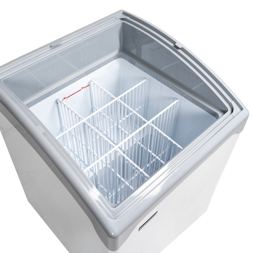 Sliding Curved Glass Lid Chest Freezer TEFCOLD