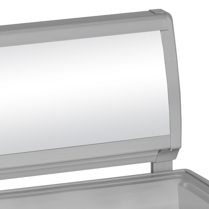 Sliding Curved Glass Lid Chest Freezer Chest Freezer With Illuminated Canopy TEFCOLD