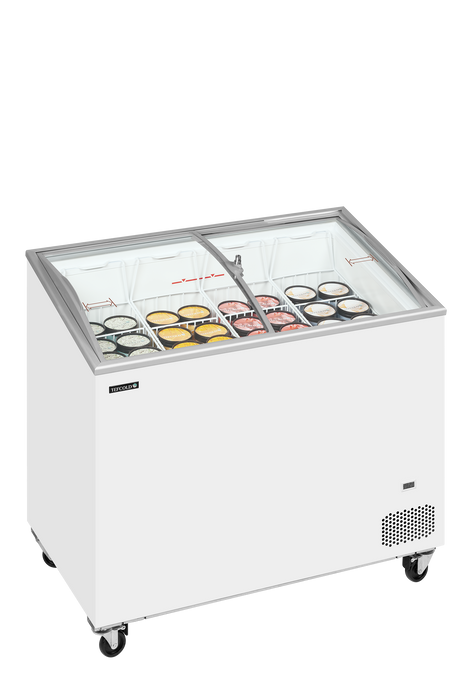 Sliding Curved Glass Lid Chest Freezer Sliding Curved Glass Lid Chest Freezer