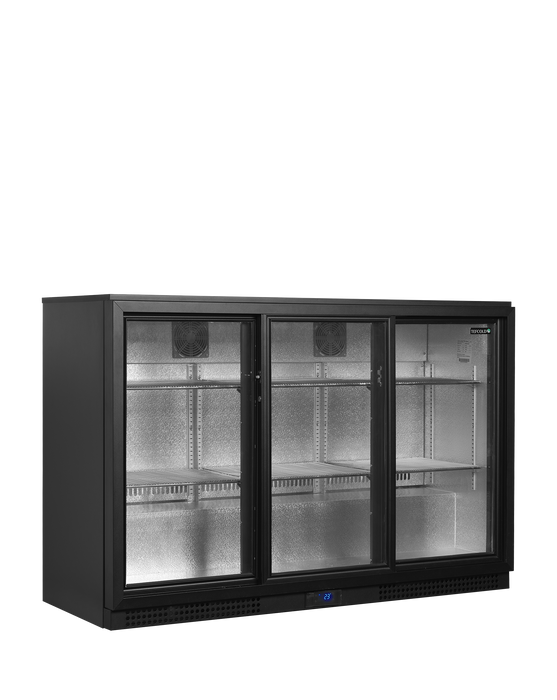 Tefcold BA30S Black Back Bar Sliding Door Bottle Cooler