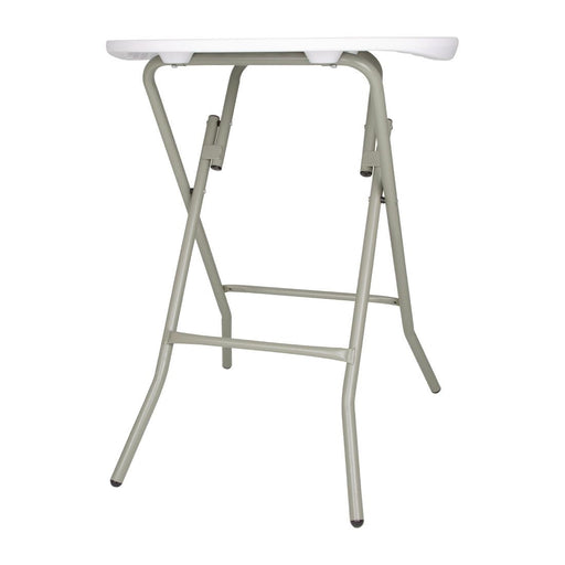 Bolero Round Folding Table Granite White 600mm (Single) Bolero
