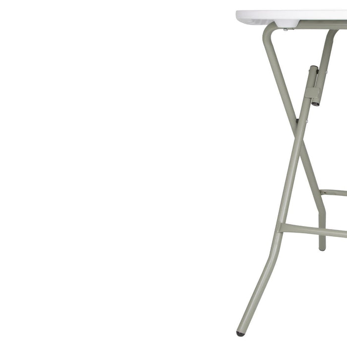 Bolero Round Folding Table Granite White 600mm (Single) Bolero
