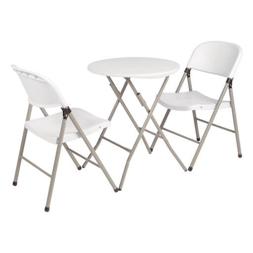 Bolero Foldaway Utility Chairs White (2 Pack) Bolero