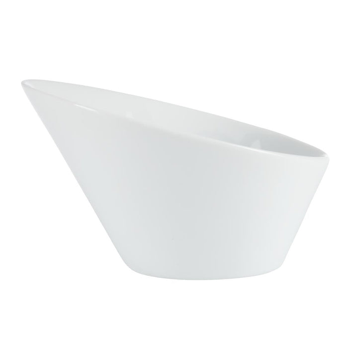 Olympia Whiteware Oval Sloping Bowls 154x 133mm 335ml (4 Pack) Olympia