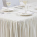 Table Top Cream Cover & Skirting - Plissé Style Dena
