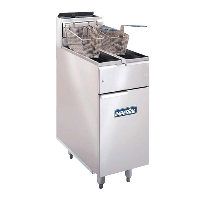 Imperial Twin Tank Twin Basket Free Standing Natural Gas Fryer IFS-2525 Imperial