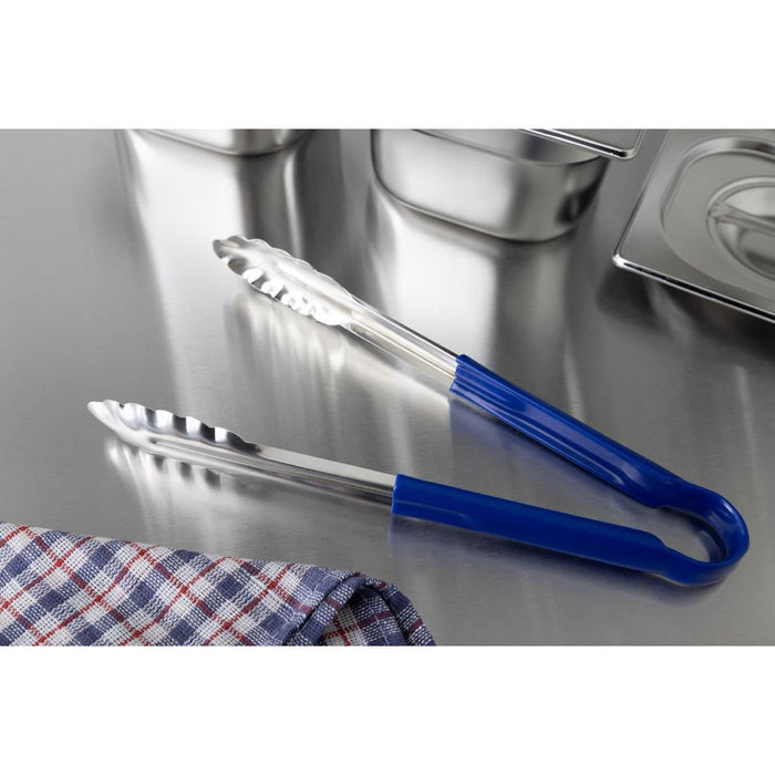 Hygiplas Colour Coded Blue Serving Tongs 300mm Hygiplas