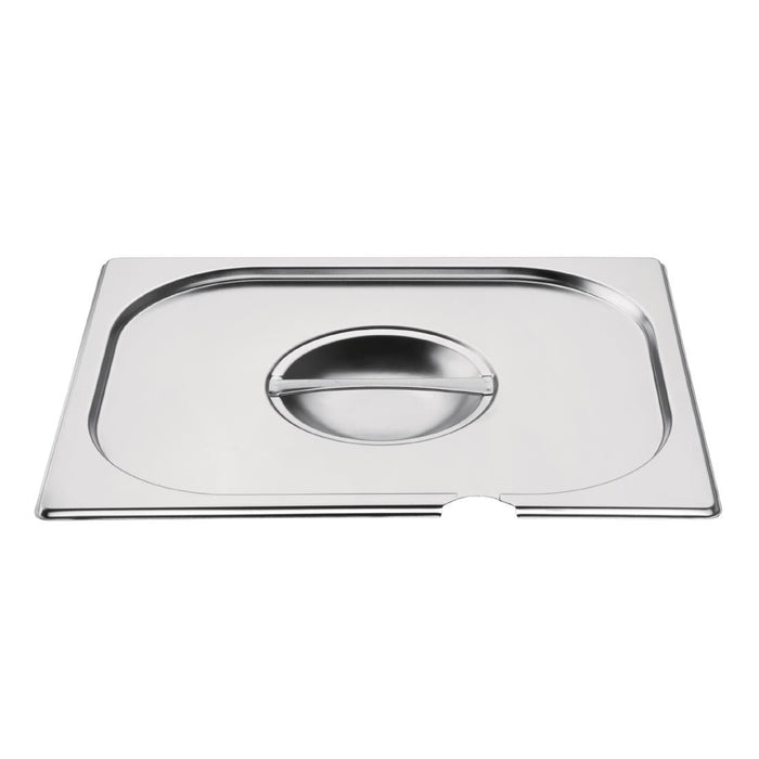 Vogue Stainless Steel 1/2 Gastronorm Notched Lid Vogue