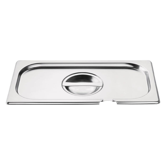 Vogue Stainless Steel 1/3 Gastronorm Notched Lid Vogue